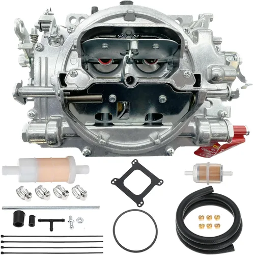 1905 - Repuesto de carburador de 4 barriles para AVS2 Serie 650 CFM, refuerzo anular con acabado satinado, orificio cuadrado (estrangulador manual)