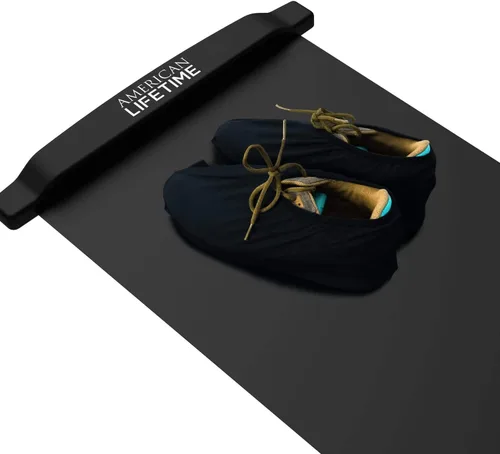 American Lifetime Tabla deslizante - Tabla de entrenamiento para entrenamiento de fitness y terapia con botines de zapatos y bolsa de transporte