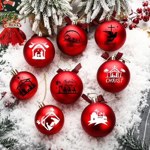 Miniatura 3 de 45 piezas de calcomanías UV con palabras de Navidad para decoración de bola de Navidad, calcomanías de letras de saludo inspiradas en vacaciones