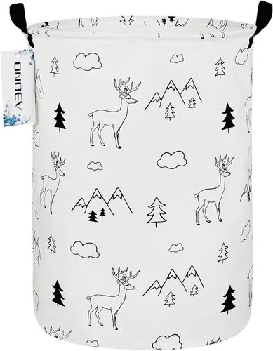 Miniatura 11 de Cesta de lavandería redonda impermeable, cesta de almacenamiento plegable, cestas de lavandería con asa, cesta de regalo, adecuada para habitación
