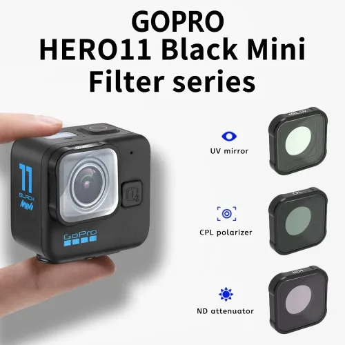 Miniatura 3 de Filtro CPL MCUV ND 8 16 32 Filtros de lente Lente de inicio para GoPro Hero Negro 11 Mini Cámara Accesorios (ND32)
