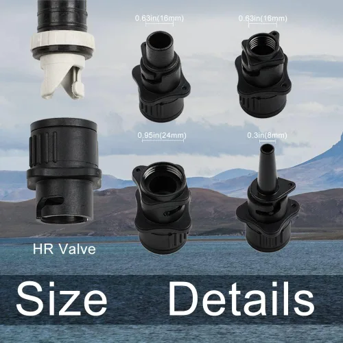 Miniatura 7 de Adaptador de bomba de SUP para barco inflable y válvula de cometa/Boston, adaptador de válvula de aire convencional estándar para bomba de aire