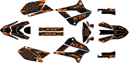 Miniatura 7 de Kit de gráficos para Kawasaki KLX250 2008-2020 y KLX300SM 2021-2023 Twitch Series Azul 9 mil - Easy Go - Adhesivo para motocicleta Dirt Pit Bike