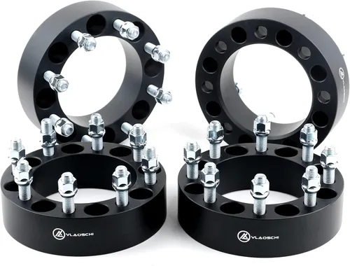 Miniatura 14 de Espaciadores de Rueda Forjados Negros 8x6.5 Pulgadas 1.5 Pulgadas con Pernos 14x1.5 Compatibles con Chevrolet GMC 8 Lug 8x165.1 para 1999-2010
