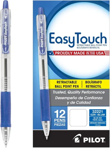 Bolígrafo retráctil de punta media EasyTouch (32241), de Pilot, Azul