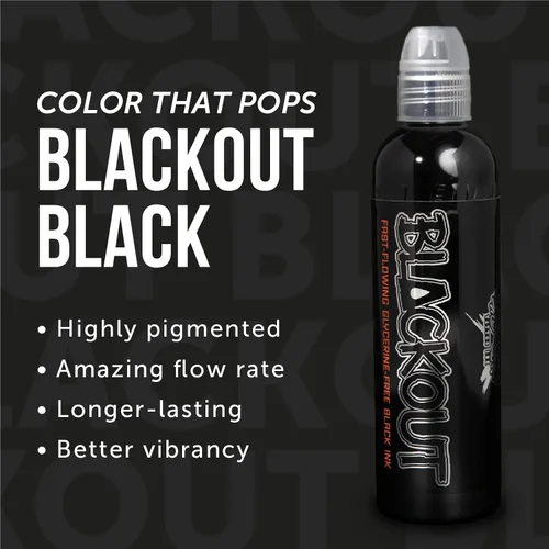Miniatura 3 de World Famous - Tinta negra opaca para tatuaje, ultra fina, de larga duración para forro, sombreado y maquillaje permanente, suministros de tatuaje
