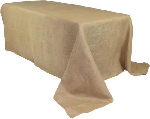 Miniatura 6 de Your Chair Covers - Mantel redondo de yute rústico de yute natural de 72 pulgadas para bodas, fiestas, cocina, hogar, comedor