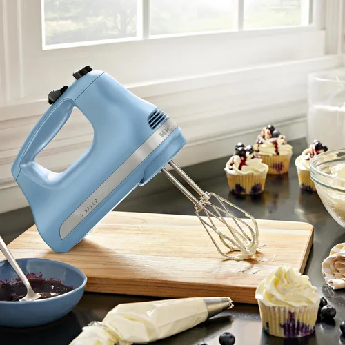 Miniatura 4 de KitchenAid KHM512 - Batidora de mano de 5 velocidades, ultra potencia, Azul aterciopelado Velvet Bue