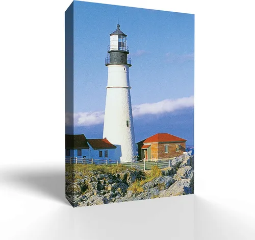 Miniatura 26 de wall26 Lienzo decorativo para pared de faro, decoración de pared del hogar, para dormitorio, sala de estar, pinturas en lienzo con marco, 16 x 24