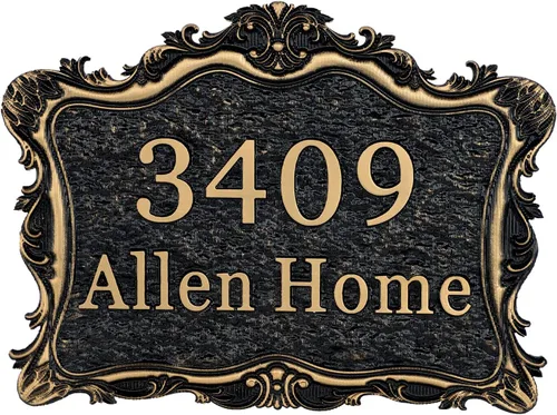 Miniatura 20 de Letrero personalizado con número de dirección del hogar, placa personalizada para buzón, puerta de casa, puerta, habitación, placa acrílica