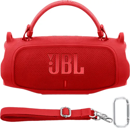 Miniatura 15 de Funda de silicona compatible con JBL Charge 5 Altavoz Bluetooth portátil impermeable (Cubierta de silicona rosa)