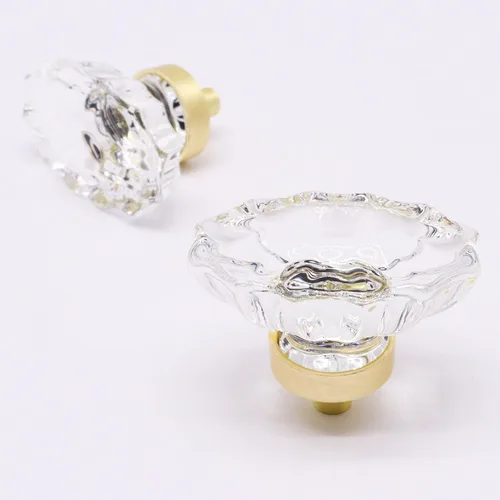 Miniatura 12 de 6 pomos de cristal para gabinete, pomos de cristal para aparador, tiradores de gabinete dorados, pomo de cajón, pomo de muebles de tocador, manijas