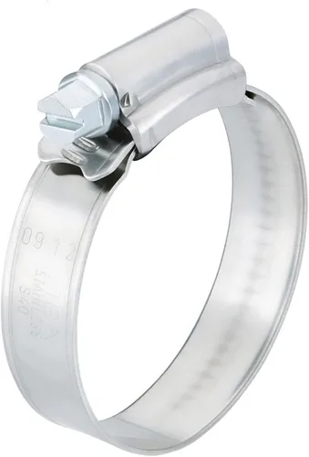 Scandvik 13628 Abrazadera de manguera de acero inoxidable (tamaño SAE 10, 0.748-1.102 in, 3/4" - 1 1/8", banda de 0.472 in, #13628), paquete de 10