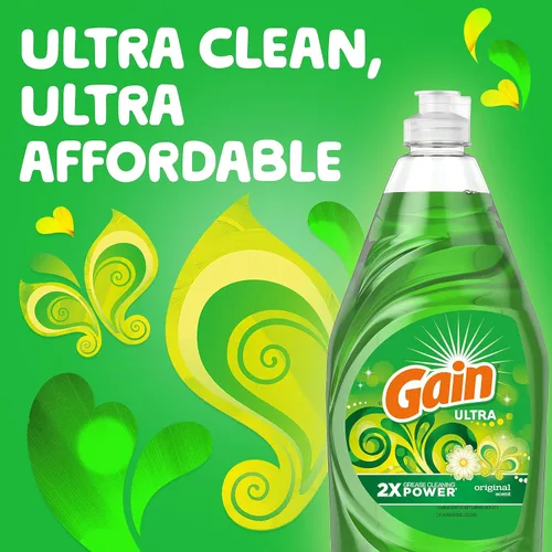 Miniatura 7 de Gain Ultra - Jabón líquido para lavavajillas, aroma original, 38 fl oz