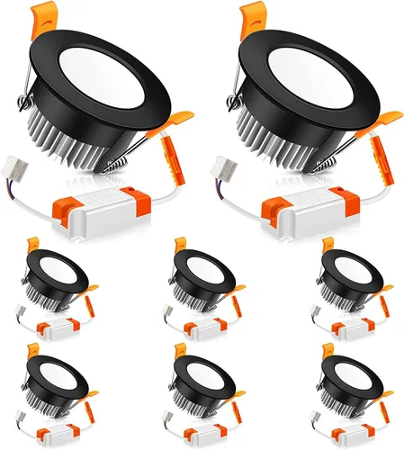 LEDLightsWorld Iluminación empotrable LED de 2 pulgadas, regulable, downlight, 3 W (equivalente a 35 W), luz blanca cálida de 3000 K, luz LED