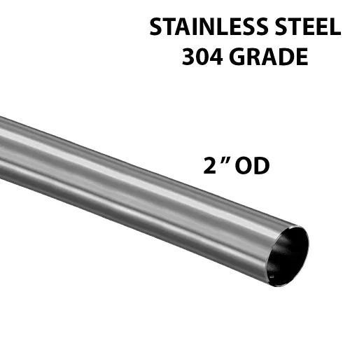Miniatura 2 de Tubo de acero inoxidable cepillado de grado 304 de 2 "OD - 84" de largo - calibre 16 (pedido personalizado)