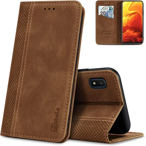 Miniatura 61 de AKABEILA Para Samsung A5 2017 Cartera Funda de Tarjeta de Crédito Titular Cierre Magnético Kickstand PU Cuero A Prueba de Golpes Flip Folio Libro