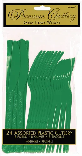 Miniatura 2 de Juego de cubiertos surtidos de plástico de cáscara de naranja (24 piezas) – Utensilios duraderos y elegantes, perfectos para fiestas, eventos y uso