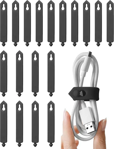Organizador de cables, clips de correas de cable, lazos de alambre, auriculares, auriculares, soporte para enrollador, administrador de