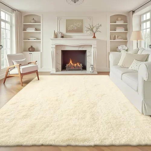 Miniatura 18 de Alfombra de pasillo 2x6 para dormitorio: Alfombras suaves de pelo largo lavables, pequeña alfombra de interior de felpa difusa para pasillo, junto a