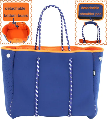 Miniatura 3 de QOGiR Bolsa de playa multiusos de neopreno con bolsillo interior con cierre de cremallera