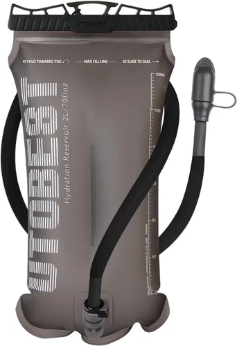 Miniatura 10 de UTOBEST Vejiga de hidratación, vejiga de agua de TPU, bolsa de agua para mochila de senderismo, sin BPA, apertura amplia, a prueba de fugas