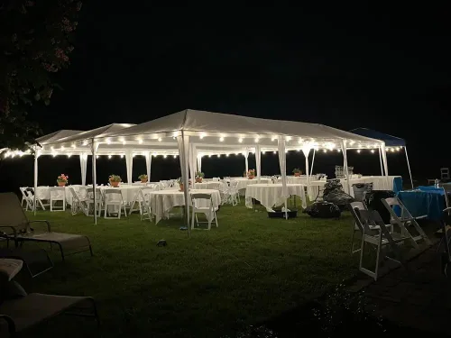 Miniatura 2 de Quictent toldo para fiestas de 10 x 30 pies, carpa para bodas, cenador con paredes laterales extraíbles y elegante iglesia