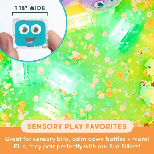Miniatura 3 de Glo Pals Paquete de cubos iluminados activados por agua para juegos sensoriales, paquete de 12 (Tierra extraordinaria)