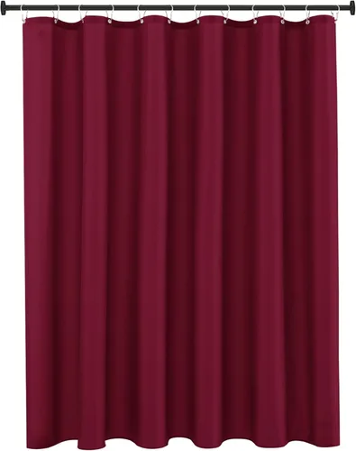 Biscaynebay - Cortinas de ducha de tela de calidad, 72 x 72 pulgadas, color burdeos, resistentes al agua, ojales resistentes a la corrosión y Borgoña