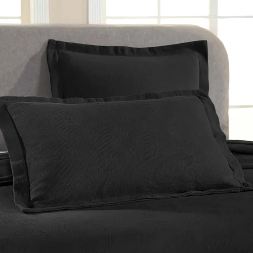Miniatura 6 de Superior colcha de una plaza de jacquard y matelasse 100 % algodón de alta calidad, turquesa, individual Negro