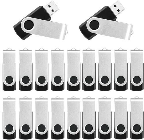 Miniatura 9 de Paquete de 10 unidades de memoria USB 2.0 a granel con cordones, memorias de fotos de memoria giratoria para almacenamiento de datos y copia