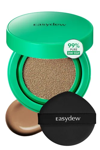 Easydew Mela B Cojín de Ampolla Tonificante - 2 en 1 maquillaje coreano para el cuidado de la piel y la belleza facial - Base de cojín de cobertura