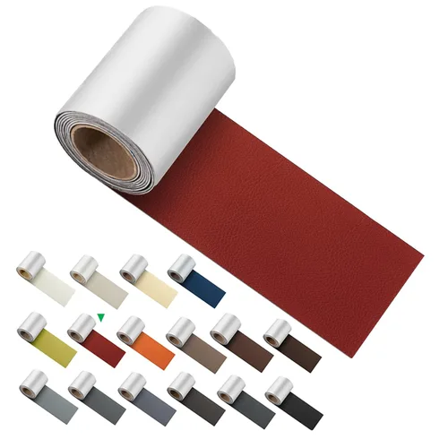 ILOFRI Cinta de Parche de Reparación de Cuero 3x60 pulgadas, Respaldo de Fuerte Adhesión Autoadhesivo Kit de Reparación de Vinilo y Cuero para Sofá,