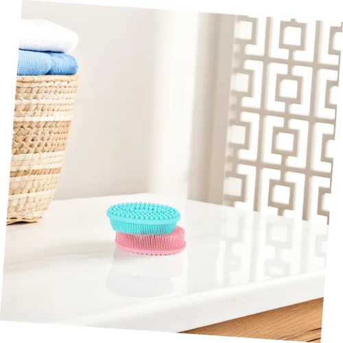 Miniatura 4 de 2 cepillos de baño de silicona de doble cara exfoliante suave para niños y niñas adultos para entrenamiento sensorial que promueve la unión