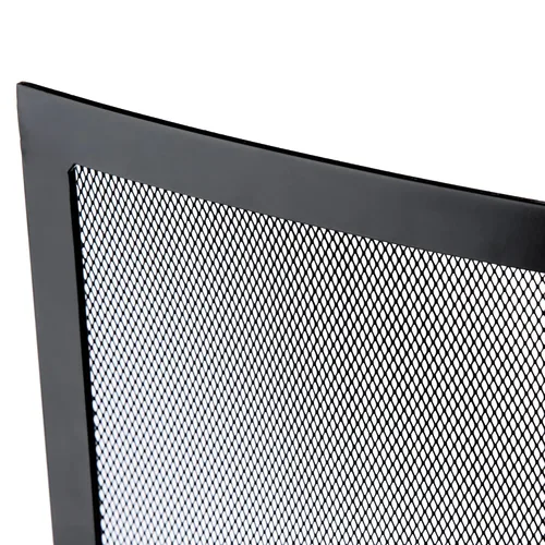 Miniatura 2 de UniFlame, S-1042, pantalla negra curvada de la chimenea del hierro forjado del solo panel