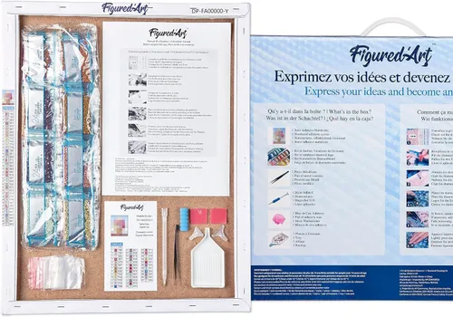 Miniatura 4 de Figured'Art Kit de arte de pintura de diamantes para adultos de 16 x 20 pulgadas con marco, taladro cuadrado completo 5D, el árbol de la mujer