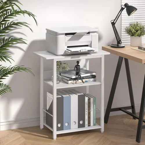 Miniatura 3 de LELELINKY Soporte estrecho para tocadiscos negro, mesa de almacenamiento de discos de 23.62 pulgadas de ancho con almacenamiento para hasta 100