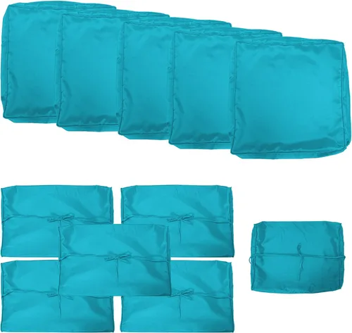 Miniatura 8 de Gotland Fundas de repuesto para cojines de patio, fundas de cojín para exteriores, funda impermeable para asiento de silla para sofá, muebles, Gris