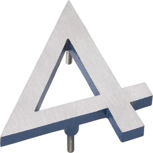 Miniatura 6 de Montague Metal Products MHN-04-F-SB2-7 Números de casa de dirección flotantes modernos de aluminio cepillado sólido, 4 pulgadas, níquel satinado