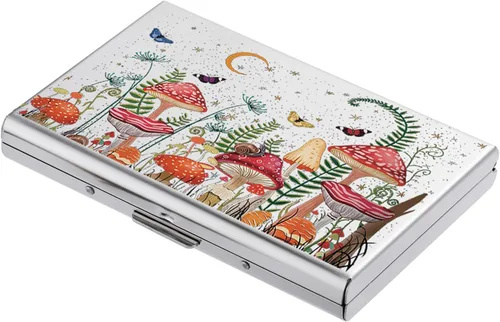 Miniatura 107 de BONSYL® Soporte para tarjetas de crédito, cartera delgada de metal con bloqueo RFID, con 6 ranuras para tarjetas, para mujeres y hombres.