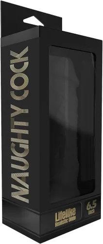 Miniatura 5 de Consolador de silicona realista, con succión. Premium. 6.7 pulgadas. de Naughty., Negro, 1, 1