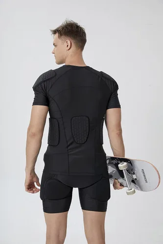 Miniatura 6 de Topeter Camiseta protectora acolchada de compresión para hombre, protector de hombros en el pecho
