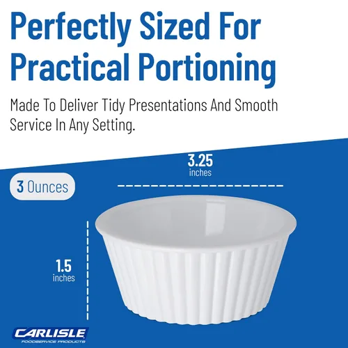Miniatura 5 de Carlisle FoodService Products Tazón de plástico para salsa Ramekin para el hogar y el restaurante, plástico, 4 onzas, color negro