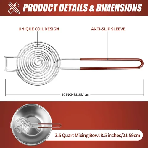 Miniatura 2 de SOLEADER Separador de huevos, herramienta separadora de yema blanca, acero inoxidable de grado alimenticio, apto para lavavajillas, trabajo