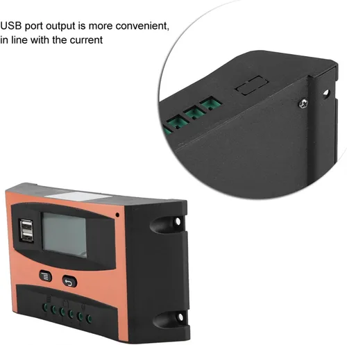 Miniatura 4 de Fydun Controlador MPPT simplificado Placa de circuito PCB Regulador de panel solar 12V/24V Pantalla LCD Controlador automático de batería Naranja