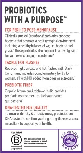 Miniatura 8 de New Chapter All-Flora - Probiótico para el equilibrio de la menopausia, probióticos ultraconcentrados para mujeres con cohosh negro