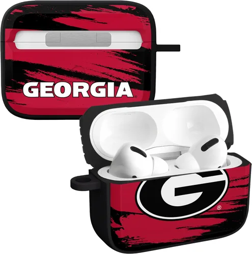 Affinity Bands Georgia Bulldogs HDX - Funda compatible con Apple AirPods Pro 1 y 2 (rayas de pintura)