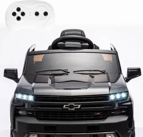 Miniatura 2 de Vehículos eléctricos para niños con batería de 12 V, 4 ruedas eléctricas, autos de juguete para niños de 1-3-5-8 años para conducir con control Negro