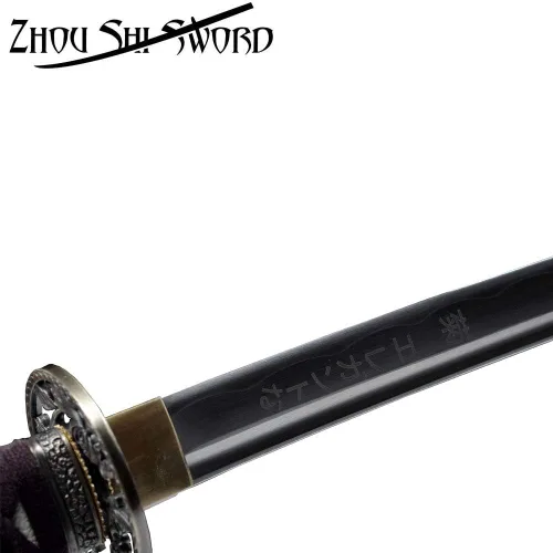 Miniatura 5 de Samurai Katana Warrior Sharp Sword 1060 Acero de alto carbono Espiga completa Forja de mano japonesa vaina