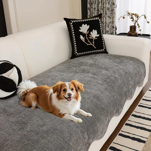 MYSKY HOME Funda para Sofá de Perro, Fundas para Sofá Seccional, Fundas para Sofá de 4 Cojines Apto para Mascotas, Funda de Sofá Lavable, Protector